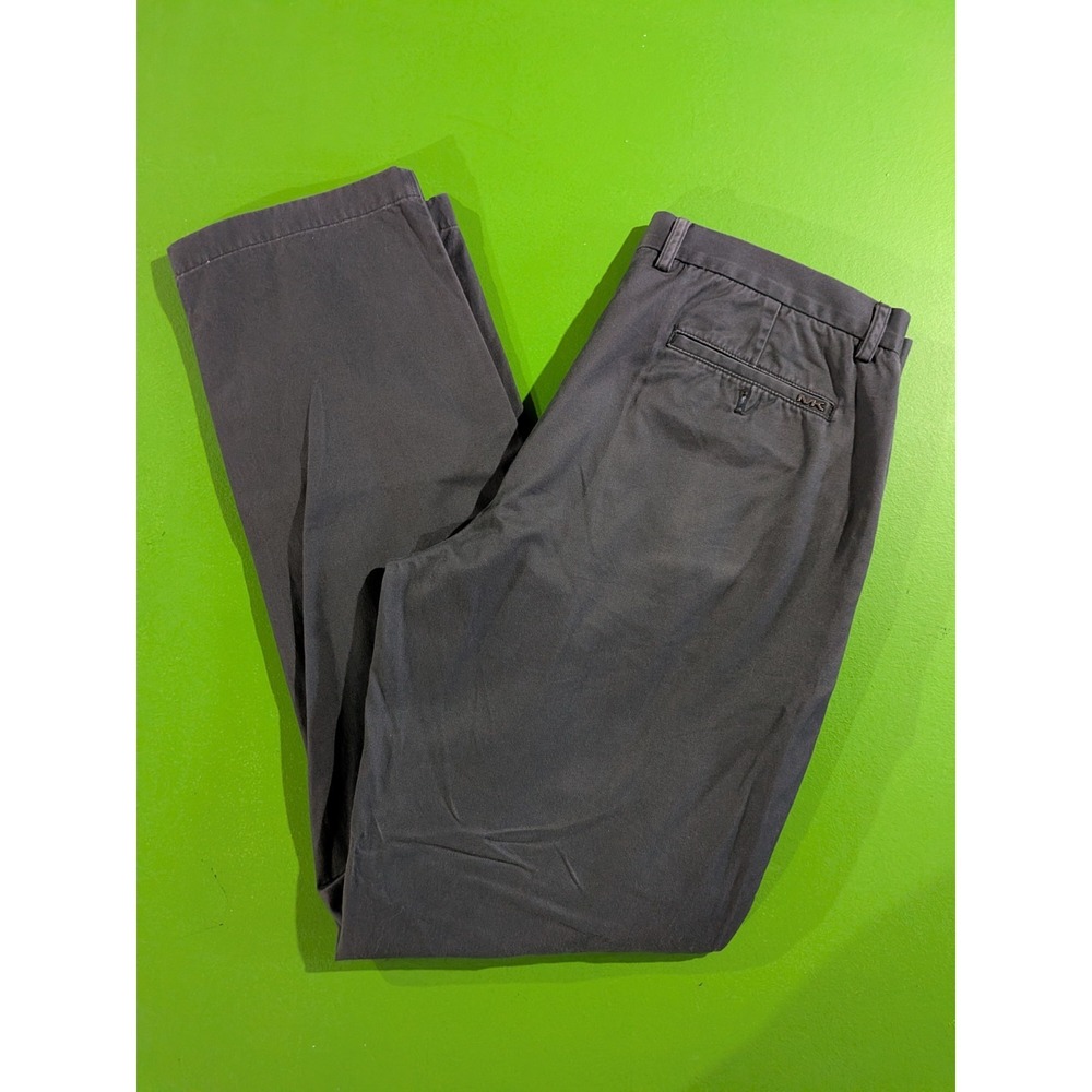 Michael Kors Mens Chino Pants Tailored Fit Size 33 X 31 (Tag 32x32) Gray